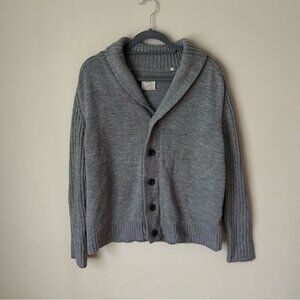 7 Diamonds Dark Grey Button Down Wool Blend Collared Cardigan Sweater Men’s XL